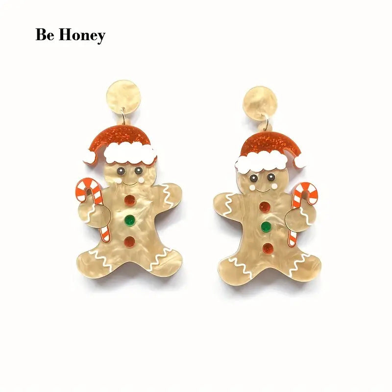 Wholesale Acrylic Earrings Cartoon Christmas  Earrings